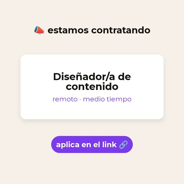 Anuncio · Estamos contratando