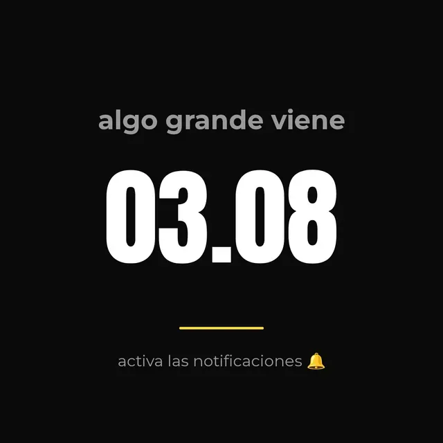 Anuncio · Algo grande viene