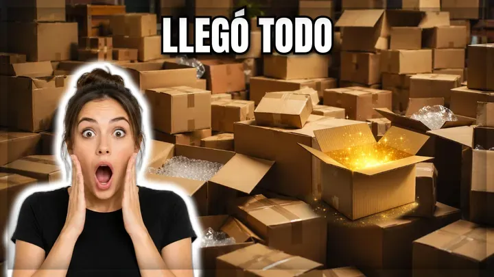 Llegó todo · Mar de cajas