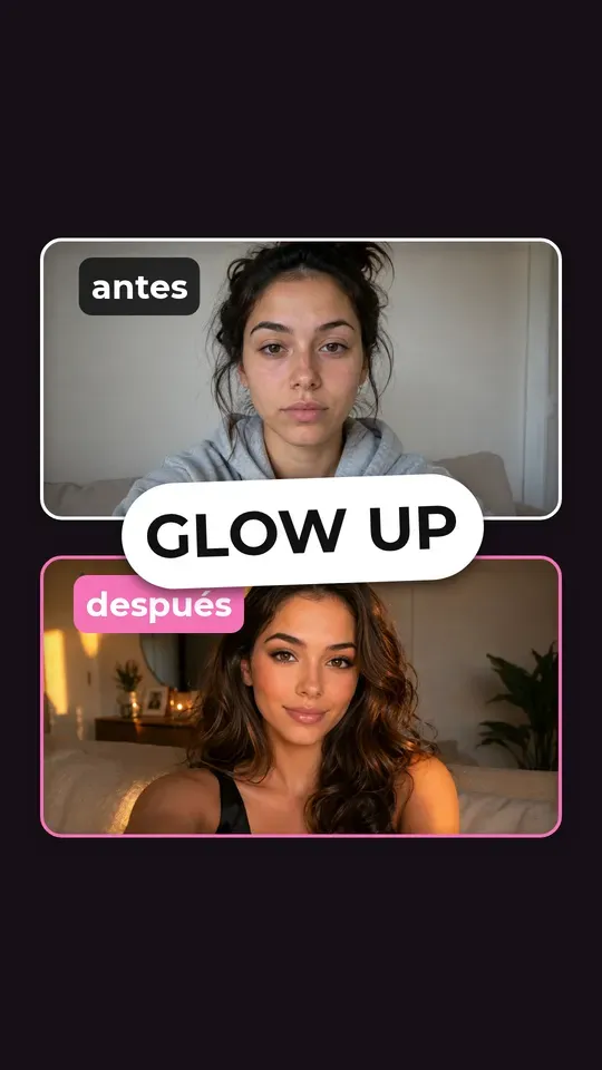 Glow up · Antes / Después