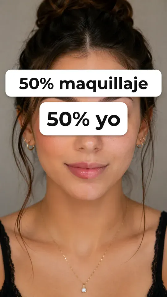 50% maquillaje, 50% yo